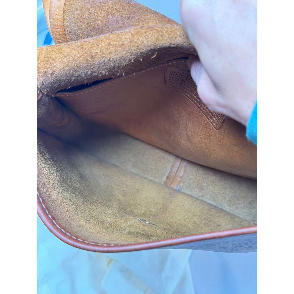 Vtg Rare Coach NYC Crescent Saddle Bag Tan Leather Bonnie Cashin Era Pre-Creed - Picture 13 of 15